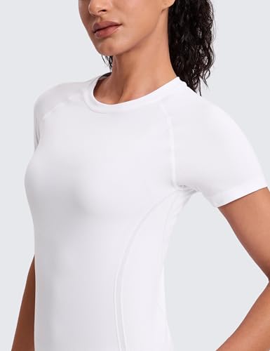 Image of CRZ YOGA Seamless T-Shirt Hip Length | Training, Chafe-Free, Slim Fit, Raglan Sleeves, Mesh Vents, Workout, Short Sleeve Tops for Women