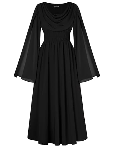 black wide sleeve dress TOTEME - Bell-sleeve dress Black - 32