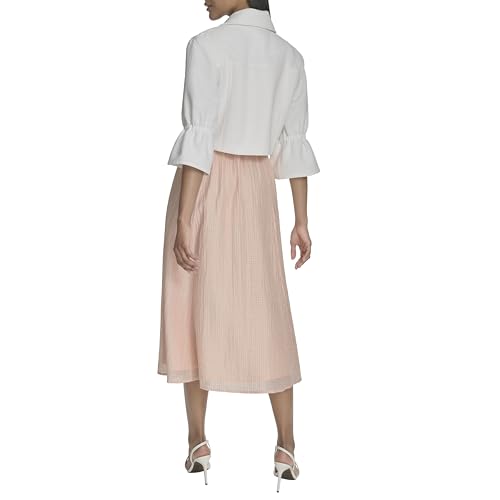 H HALSTON Women's Cropped Front Seam Shrug4