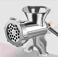Moedor De Carne Manual Inox Reforçado Com Fixação De Bancada Para Cozinha Profissional E Caseira