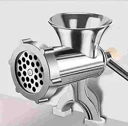 Moedor De Carne Manual Inox Reforçado Com Fixação De Bancada Para Cozinha Profissional E Caseira