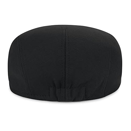 American Trends Mens Newsboy Hats Soft Breathable Fitted Cabbie Hat Black Driving Hunting Hat Cap For Men Black One Size #TOP4