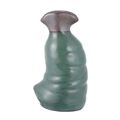 Veemoon Flowerpot Pottery Gifts Botanical Decor Green Decor Table Vases Handmade Antique Vase Flower Arranger Vase Desktop Flower Vase Ceramic Flower Arrangement Container Mini Flower Vase #TOP12