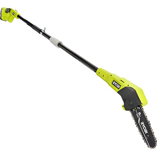 RYOBI ONE+ 18V 8 in. Cordless Oil-Free Pole Saw with 1.5 Ah Battery & Charger, Green