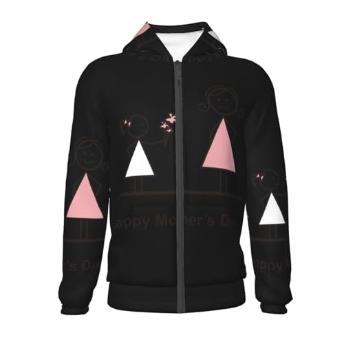 Happy Mother's day Kid Hoodies Boys Zip Up Sweatshirts Girls Pullover with Pocket2