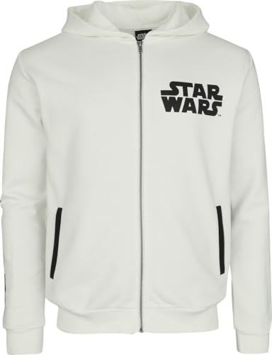 Star Wars Stormtrooper Homme Sweat-Shirt zippé à Capuche Blanc XL