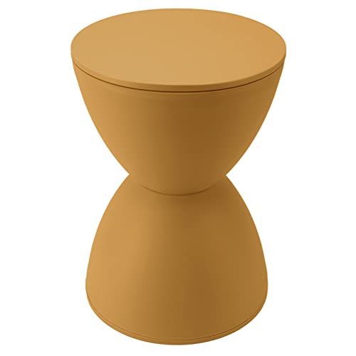Table d'appoint ronde moderne plastique double face compact et élégant