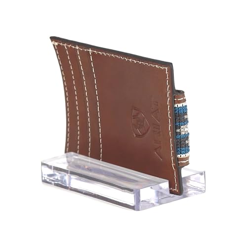 ARIAT Money Clip Southwest Inlay Wallet, Brown3