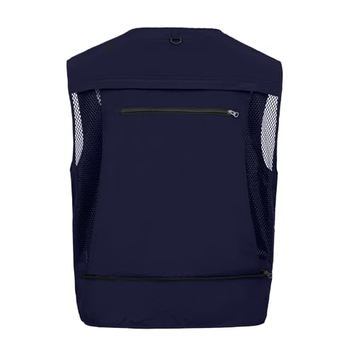 Image of AOTORR Mens Outdoor Work Safari Cargo Photo Travel Fishing Vests for Men with Multi-pockets