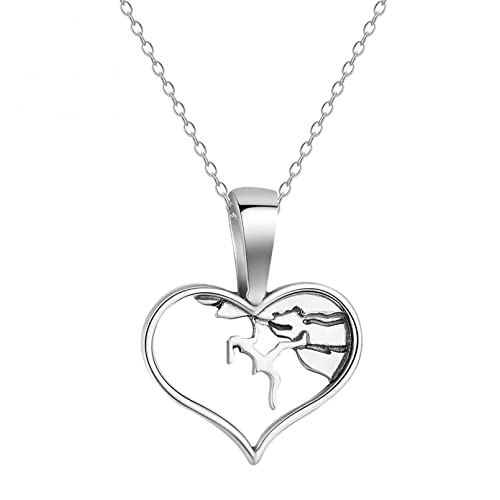 BAUFAS Collana ciondolo gioielli Amore cuore roccia arrampicata ragazza pendente collana gioielli creativi donne collana festa regalo Un regalo di compleanno elegante e minimalista