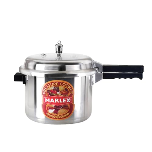 Image of Marlex Premium 11 Litre Aluminium Pressure Cooker | Large Outer Lid Cooker for Large Meal, Big Family, Restaurant Kitchen with Strong Sturdy Handles | Gas Stove Compatible - 5 Year Warranty