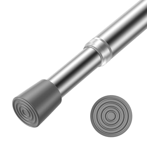 Image of AIZESI 1pcs Tension Curtain Rod Spring Tension Rod Short Curtian Rods No Drilling Expandable Spring Loaded Curtain Tension Rod Adjustable 26 to 39 inch,Best Use Range 28 to 36 inch,Sliver