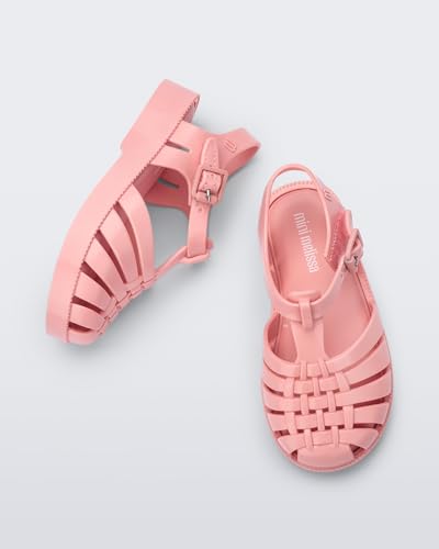 Image of mini melissa Possession Jelly Fisherman Sandal for Toddler and Kids | Iconic Fisherman Jelly Sandal for Toddlers & Girls, Adjustable Buckle, Waterproof, Bubblegum Scent, Play & Dress Shoes