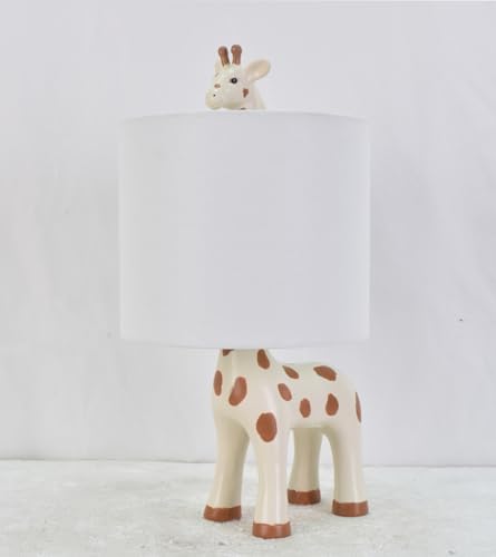 Hobby Lobby Giraffe Shaped Lamp, White Shade, 17 Inches Tall, 8 Inches Wide, Resin Base, Nursery, Kids Room