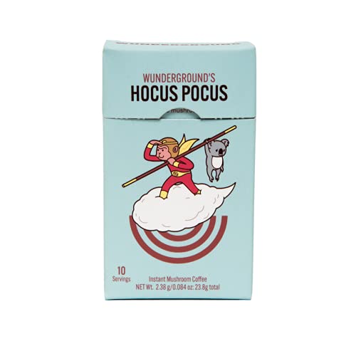 Wunderground Instant Mushroom Coffee - Hocus Pocus With Chaga And Reishi Mushrooms - Medium Roast Instant Coffee With Adaptogenic Mushroom Coffee - 10 Servings #TOP9
