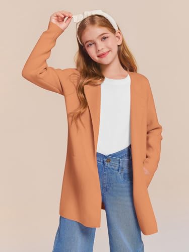 Pull en tricot décontracté pour filles de 5 à 14 ans | Cardigan Haloumoning - 7