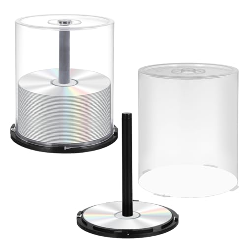 Cabilock 4 stücke Dvd Aufbewahrungseimer Klare Kunststoffbehälter Für 100 Dvds Platzsparender Organizer Für Discs Robustes Pp-material Für Schutz Und Ordnung
