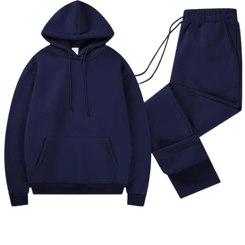 Men Tracksuit 2 Piece Set Big And Tall Long Sleeve Hooded Activewear Suits Gym Workout Training Stretchy Outfits