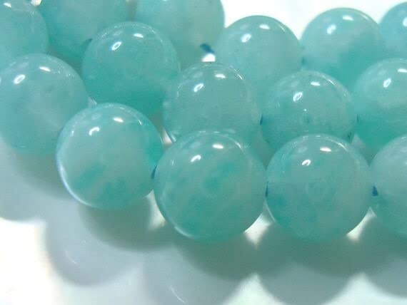 Perles amazonite bleues 7mm de qualité AAA pour fabriquer un cadeau d'anniversaire fait main