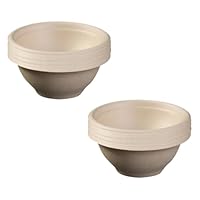 FSSTUD Lot De 50 Petits Bols Ronds En Papier De 220 Ml Respectueux De L'environnement Biodégradables En Bagasse - Bols Compostables Pour Fête, Dessert, Salade, Aliments Chauds - Blanc