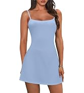 UNIANKIYA Womens Tennis Dress with Built in Shorts Athletic Dresses Workout Dress Skort Sundress ...