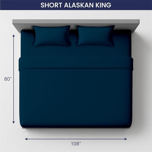Image of SGI bedding 108 inch W x 80 inch L 4Pc Short Alaskan King Sheet Set 100% Egyptian Cotton - 600 Thread Count, Fits 15 inch Deep Pocket - Soft Breathable Oversized Sheets, for Extra Large Beds - Teal