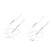 3pcs Small Eyebrow Scissors and Nose Hair Scissor, Beard Moustache Eyelash Nail Trimmer Facial Hair Grooming Scissors for Man and Woman