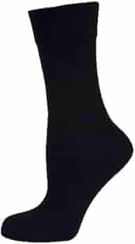 Nur Die 98% katoen, hoge sok met comfortabele tailleband, ademend en comfortabel voor dames, zwart, 39-42 EU