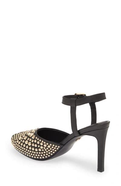 Cecelia New York Birdie Black Ankle Strap Dress Gold Detailed Womens Pumps Shoes3