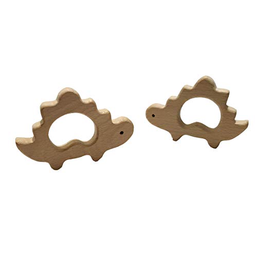 Image of 10pcs Beech Wooden Dinosaur Montessori Toy Natural Handmade Pure Wood Cartoon Animal Toys DIY Photography Party Decorations Pendant (Dinosaur 10pcs)