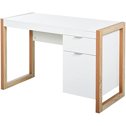 HOMCOM Mesa de Escritorio con Cajón y Armario Cover