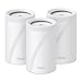 TP-Link Deco BE68 Wi-Fi 7 Mesh WLAN Set(3er Pack) BE14000 Tri-Band, 6 Streams, MLO, 1×10G Ports + 1×2,5G Port + 1×Gigabit Port, USB 3.0, empfohlen für Häuser mit 4-6 Schlafzimmern