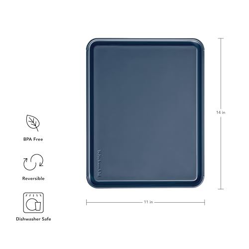 Tabla de cortar KitchenAid de plástico 27.9x35.6 cm azul miniatura 5