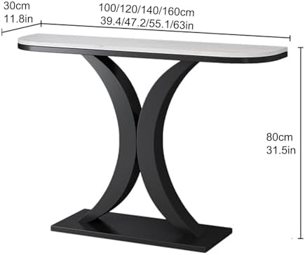Stylish Black Console Table with Storage, 120cm Entryway & Living Room Accent Table, Modern Hallway Decor, Versatile Sofa Table for Foyer & Entryway Furniture