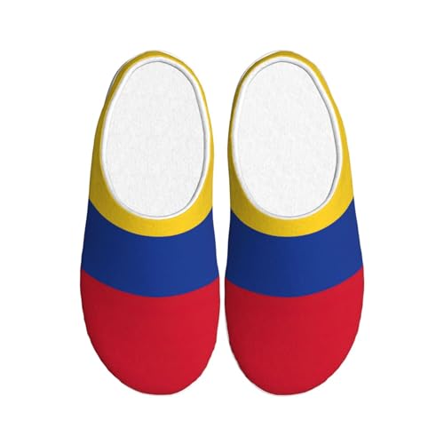 Chaussons d'hiver pour la détente à la maison au motif drapeau Colombie