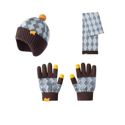 Guantes, gorro y bufanda de deportes al aire libre para disfrutar del invierno en la montaña