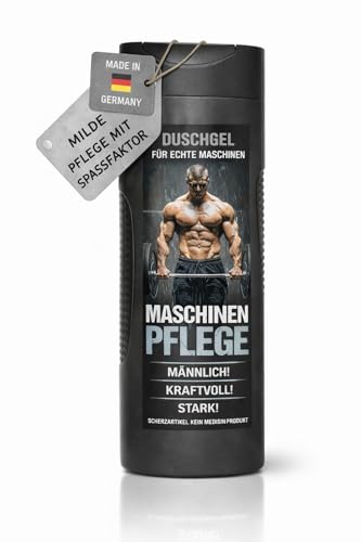 Maschinenpflege Duschgel 300 ml lustiges Duschgel für Männer witziges Geschenk für Bodybuilder Fitness Fans & Gym Männer Geschenkidee für Muskelmänner. Geburtstagsgeschenk/Wichtelgeschenk