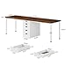 Tribesigns Two Person Computer Desk with 5 Drawers, 78.7 Inches Extra Long Double Office Desk, Modern Simple Double Computer Desk Study Writing Table Workstation for Home Office(Brown/White)