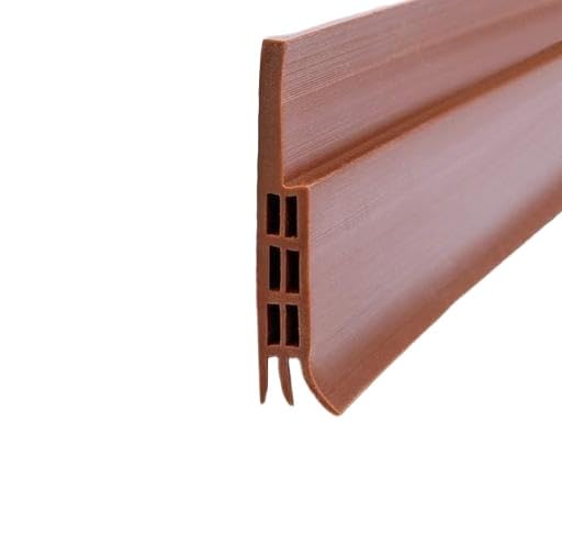 Door Draft Stopper - 1 Meter Weather Stripping Door Seal Strip, Under Door Sweep for Noise, Dust & Draft Protection (Brown)|DAS-P634-image-22