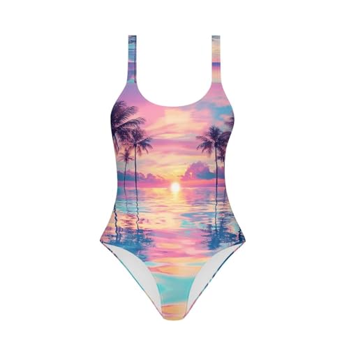 Image of Girls One Piece Swimsuit Beach Sport Athletic Bathing Suits Quick Dry Summer Hawaiian Swimwear for Teens Size 7-20