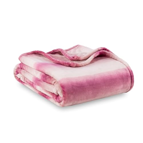 Berkshire Blanket-Classic Heavyweight Soft Printed VelvetLoft Plush Throw Blanket Cozy and Fuzzy Purple Pitch 50in x 70in