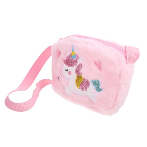 Plush Crossbody Bag for Cute Shape Storage Pouch Cartoon Shoulder Purse for Coins Items for Parties Everyday Use