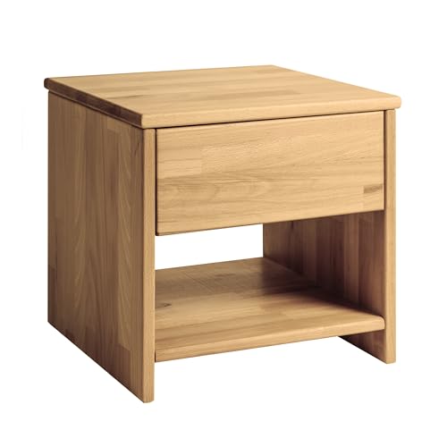Krok Wood Nachttisch Julia aus Massivholz 40x40x40 cm (in Eiche)