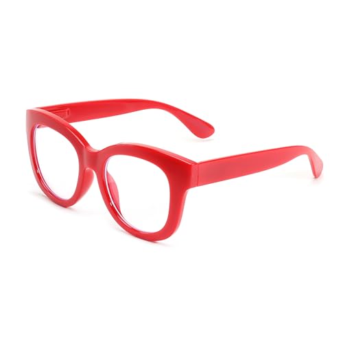 Image of FEISEDY Retro Blue Light Glasses for Women Men, Thick Square Glasses Blue Light Blocking, Anti Glare Digital &Eyestrain B0278