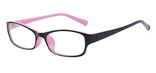 Outray Kids Classic Glasses Rectangle Optical Frame Girls Boys Clear Lens Pink