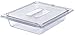 Carlisle FoodService Products Storplus 1/2-Size Food Pan Lid for Catering, Buffets, and Restaurants, Polycarbonate, 12.75 x 10.38 Inches, Clear