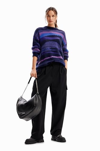 Desigual Maglione Da Donna A Maglia Spessa, Felpa Donna, Rosso, S - 2