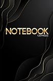  Luxury Black Modern Notebook: Luxury Black Modern Notebook Lined Notebook Journal for Girls, Boys, Kids, Teens and Students  Notebook for Back to School, Home, and College