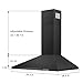 SNDOAS Black Range Hood,Wall Mount Range Hood 30 inch,Stainless Steel Kitchen Hood with Ducted/Ductless Convertible,Stove Vent Hood,Aluminum Filters,3 Speed Exhaust Fan,LED Light,Button Control
