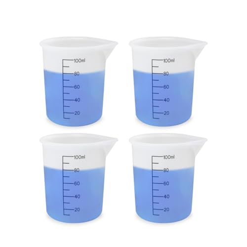 Set 4 vasos medidores de silicona 100 ml miniatura 1